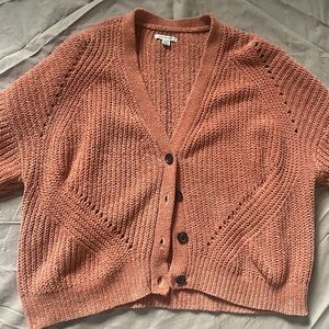 XL American Eagle button up cardigan in rust
